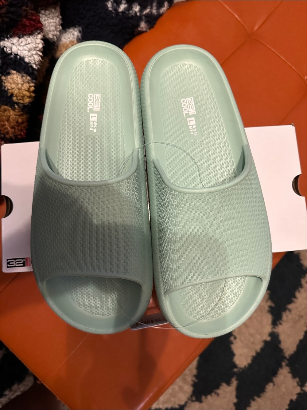 Women's Slide Sandals in Mint - Lightweight Comfort 32 cool